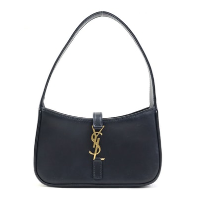 サンローラン SAINT LAURENT ハンドバッグ Le 5 A 7 レザー ブラック ゴールド レディース 710318【中古】 90226k