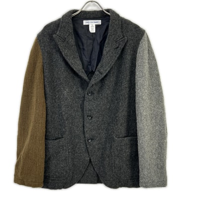 コムデギャルソンシャツ FL-J004 WOOL NYLON SERGE GARMENT MILLED JACKET M