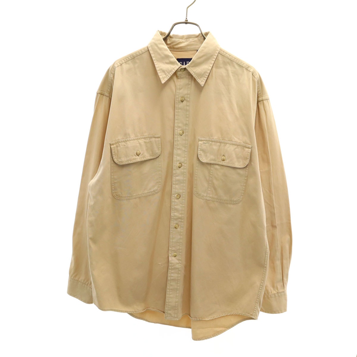 GAP ギャップ 90s オールド 長袖 オーバーサイズ シャツ M ベージュ