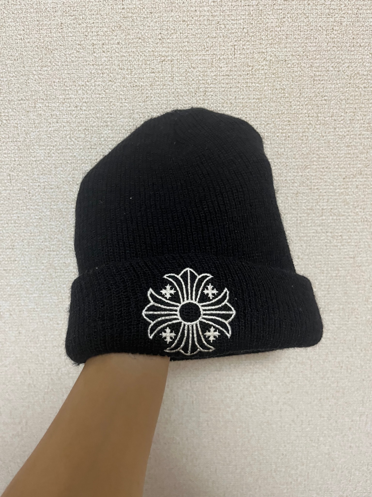 Chrome Hearts Wool Watch Cap CH Plus "Black/White"