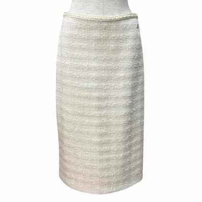 極美品 グッチ タイトスカート ホワイト レディース 40 771992