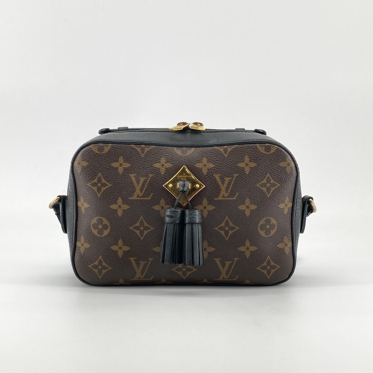 LOUIS VUITTON(ルイ・ヴィトン) サントンジュ モノグラムキャンバス レザータッセル M43555 ショルダーバッグ ブラウン
