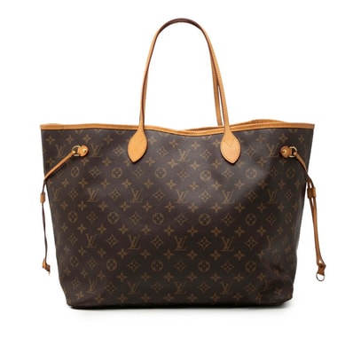 ルイ ヴィトン モノグラム ネヴァーフルGM トートバッグ ショルダーバッグ M40157 ブラウン PVC レザー レディース LOUIS VUITTON 【中古】
