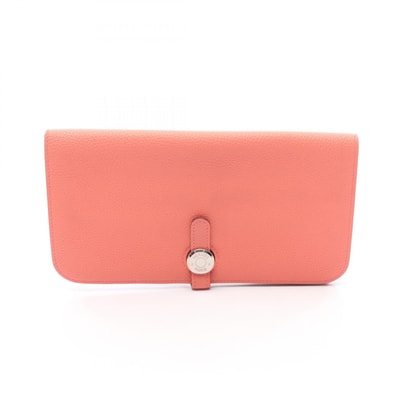 エルメス HERMES ドゴンロング ローズキャンディ 二つ折り長財布 財布 レザー トゴ ローズキャンディ X刻印(2016年製造) レディース ピンク系 【中古】