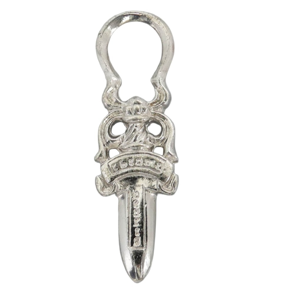 CHROME HEARTS クロムハーツ(原本無) #5 DAGGER ZIP2 ホワイトロジウムコーティング ダガーチャーム ペンダントトップ シルバー系【中古】