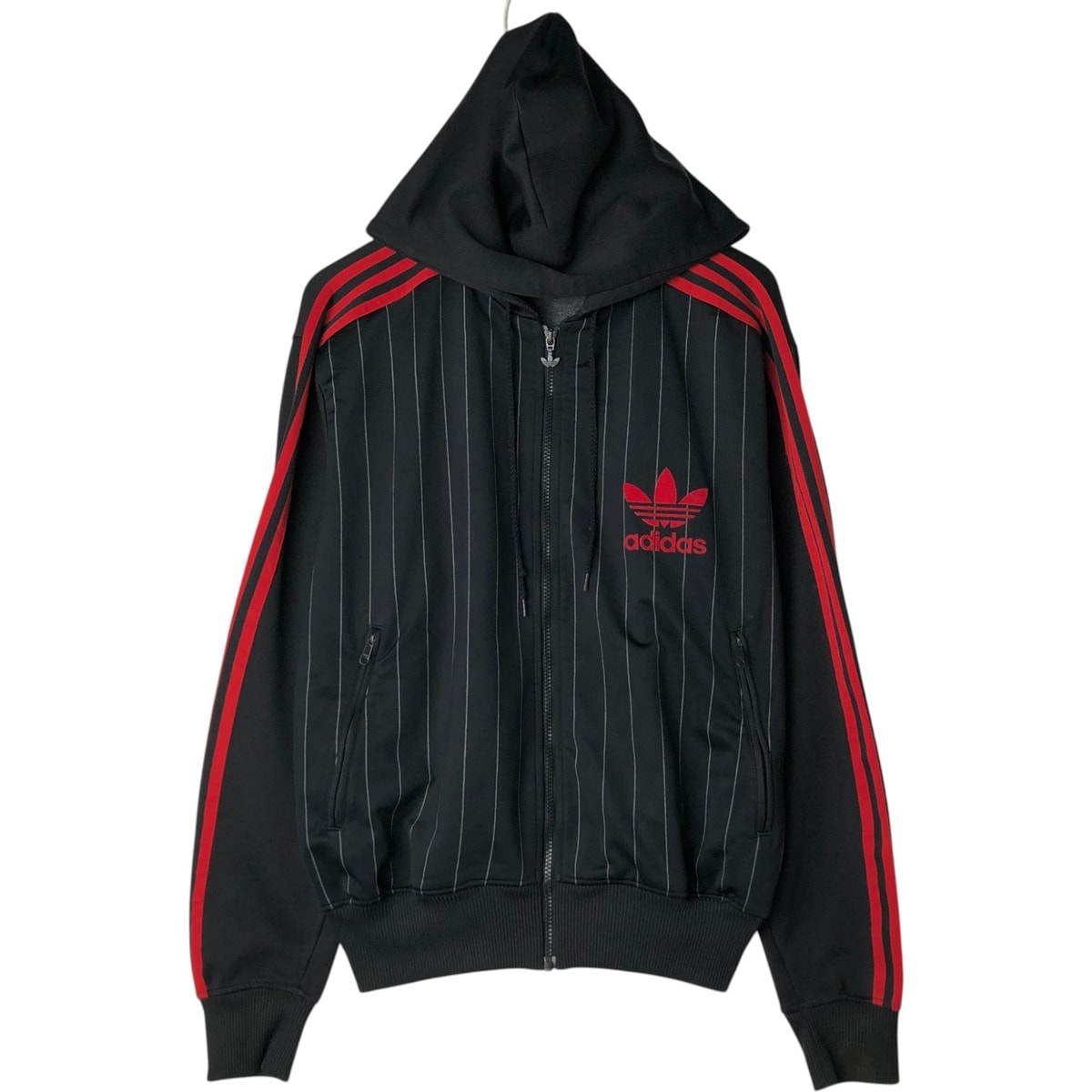 古着 アディダス adidas ORIGINALS オリジナルス ストライプ柄 3本ライン ジャージパーカー トラックジャケット メンズXL相当/eaa629453