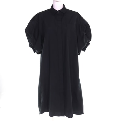 美品 サカイ ワンピース Nylon Twill Mix Dress 2 黒