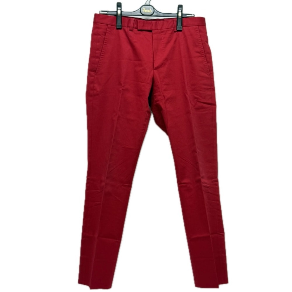グッチ GUCCI 75HSF2 アパレル ボトムス スラックス カラーパンツ トラウザーズ パンツ コットン レッド