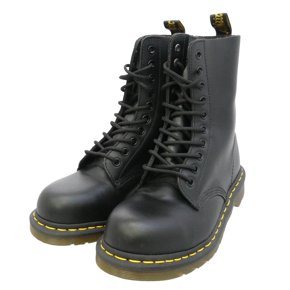 Dr.Martens ドクターマーチン AW006 レースアップ 10ホール レザー ブーツ ブラック系 UK4【極上美品】【中古】