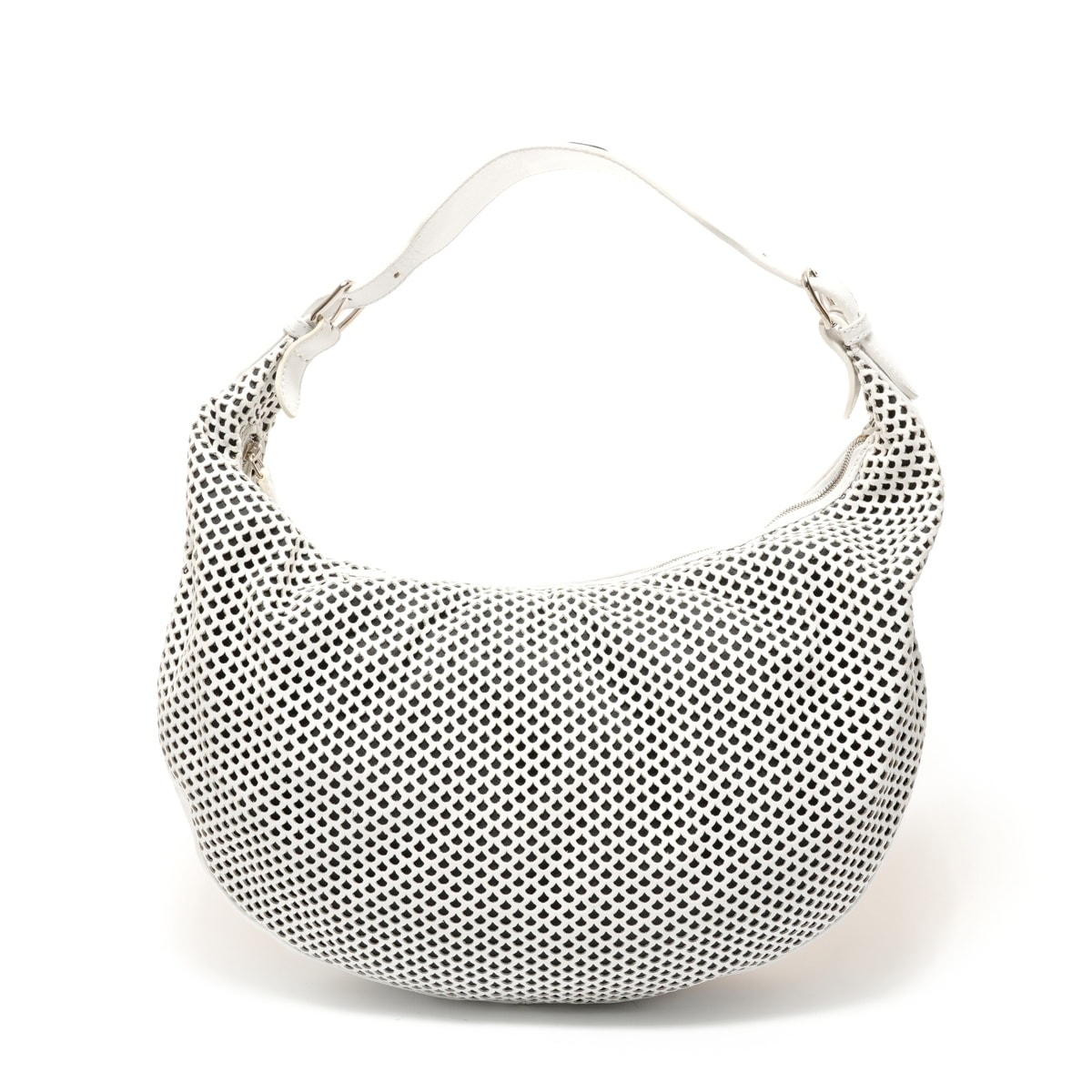 ディオール Dior パンチング ホーボー レザー ショルダーバッグ【中古】