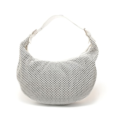 ディオール Dior パンチング ホーボー レザー ショルダーバッグ【中古】