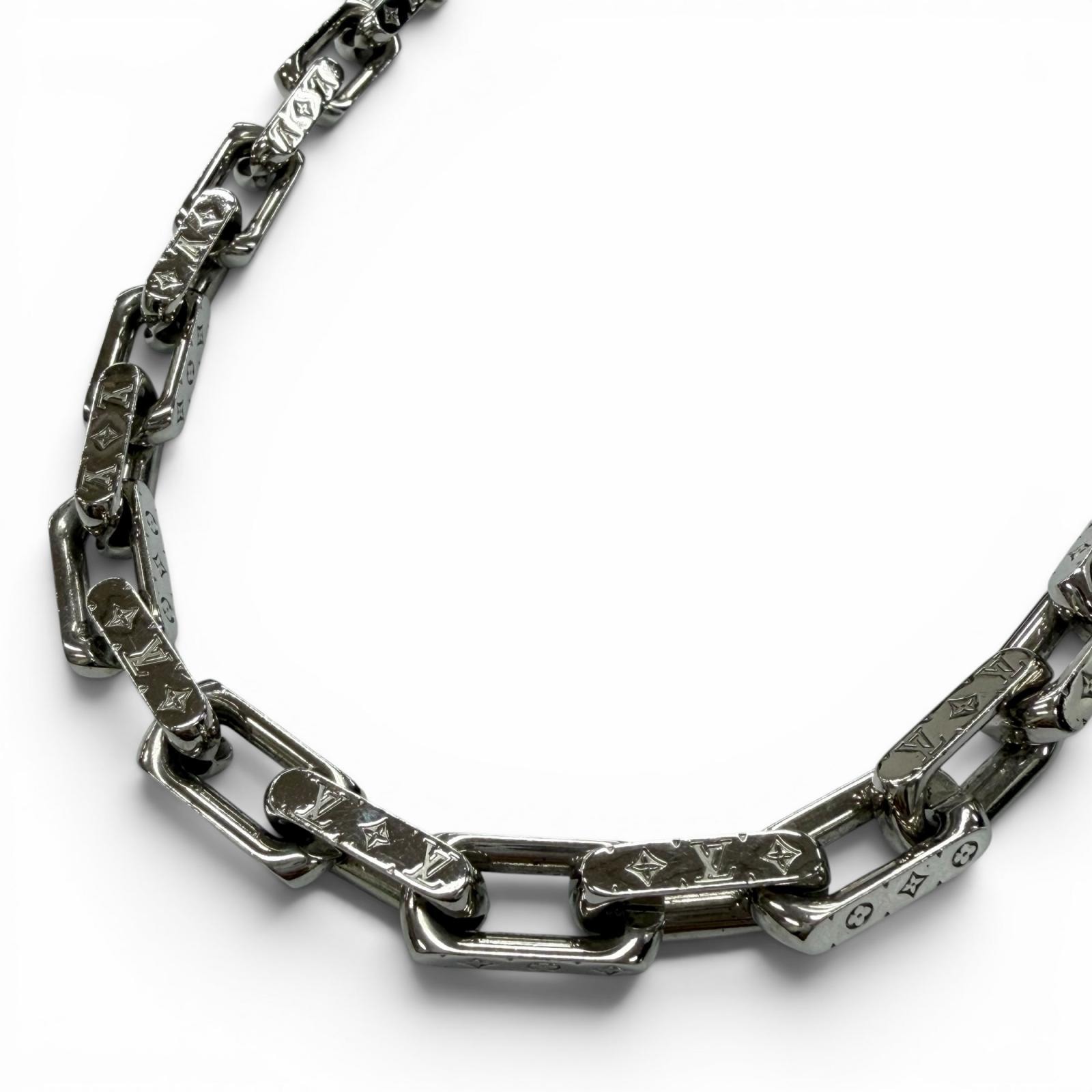 美品 ルイヴィトン ネックレス コリエ チェーン シルバー メンズ M64196