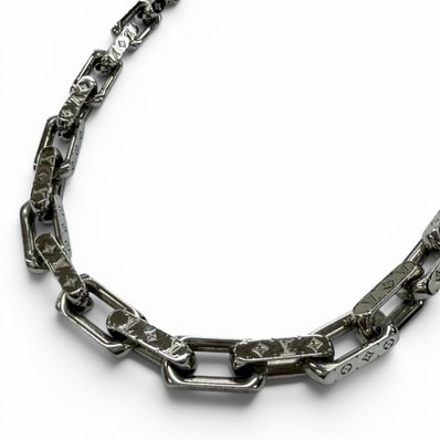 美品 ルイヴィトン ネックレス コリエ チェーン シルバー メンズ M64196