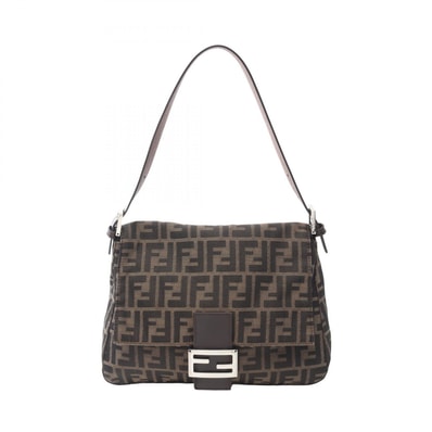 フェンディ FENDI ズッカ ショルダーバッグ バッグ キャンバス レザー レディース ブラウン系 【中古】