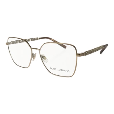 新品未使用 DOLCE&GABBANA ドルチェアンドガッバーナ サイズ54□15 ゴールド ライトゴールド ブラウン メタル プラスチック/ メガネ 604181 【中古】