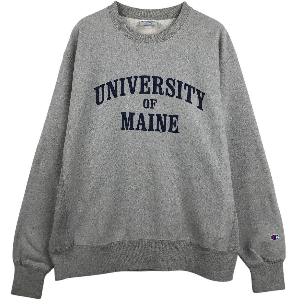 古着 00年代 チャンピオン Champion REVERSE WEAVE リバースウィーブ University of Maine カレッジスウェットシャツ トレーナー メンズL相当 3連プリント/eaa680145