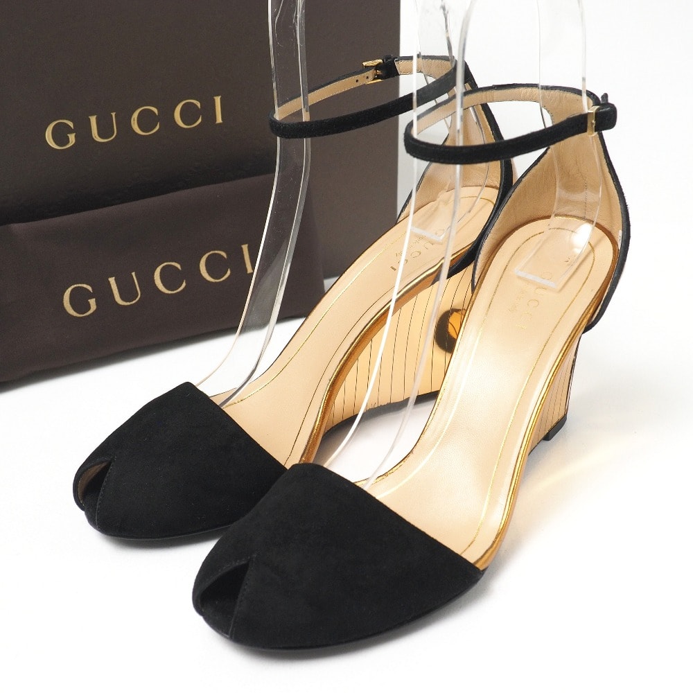 目立った傷や汚れなし】GUCCI グッチ サンダル サイズ37 ミラー