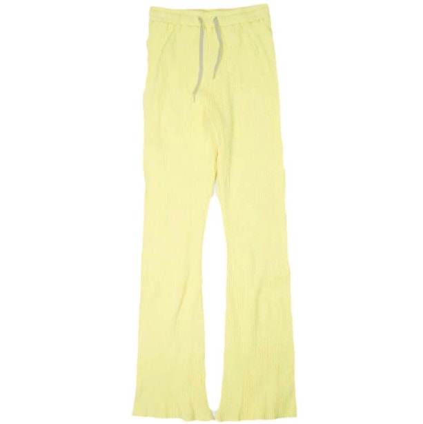 Ray BEAMS レイビームス 日本製 リブレギンス 61-22-0035-671 ONE SIZE イエロー フレア パンツ イージー ボトムス g13946