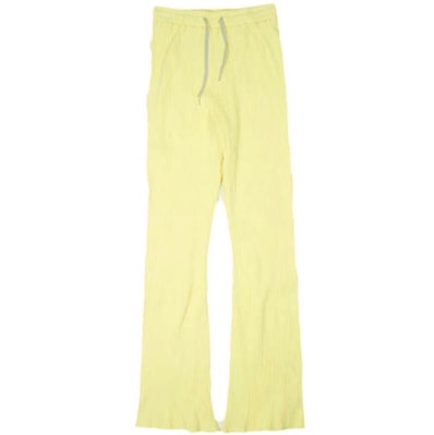 Ray BEAMS レイビームス 日本製 リブレギンス 61-22-0035-671 ONE SIZE イエロー フレア パンツ イージー ボトムス g13946