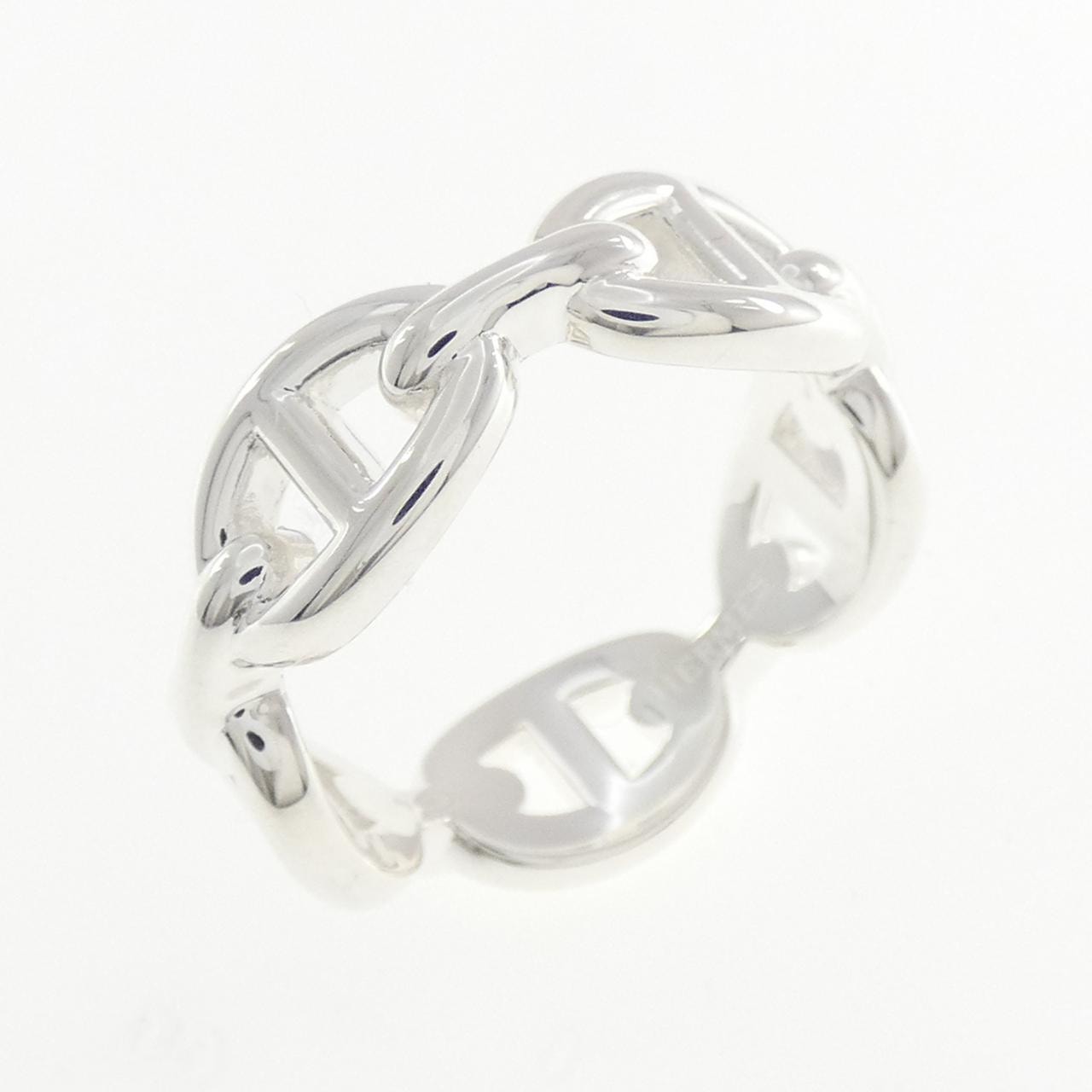 Hermes Chaine D'ancre Enchainee Ring PM "Silver"