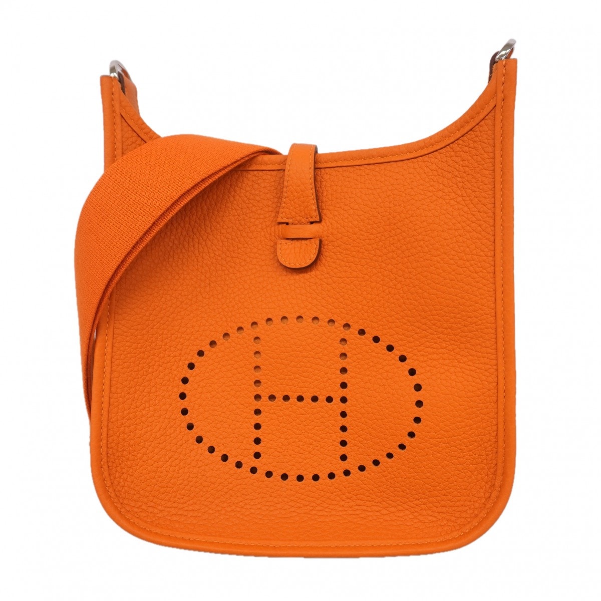 ★SALE【6gc2907】エルメス ショルダーバッグ エヴリン23 トリヨンクレマンス オレンジ シルバー金具 G刻印【中古】レディース