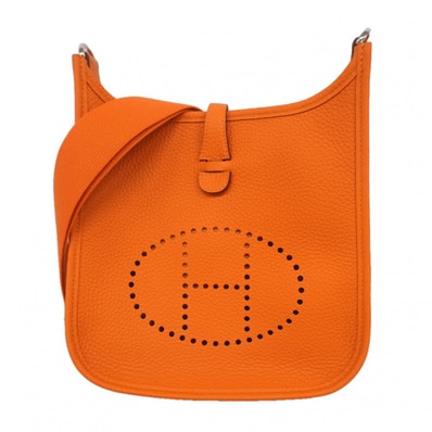 ★SALE【6gc2907】エルメス ショルダーバッグ エヴリン23 トリヨンクレマンス オレンジ シルバー金具 G刻印【中古】レディース
