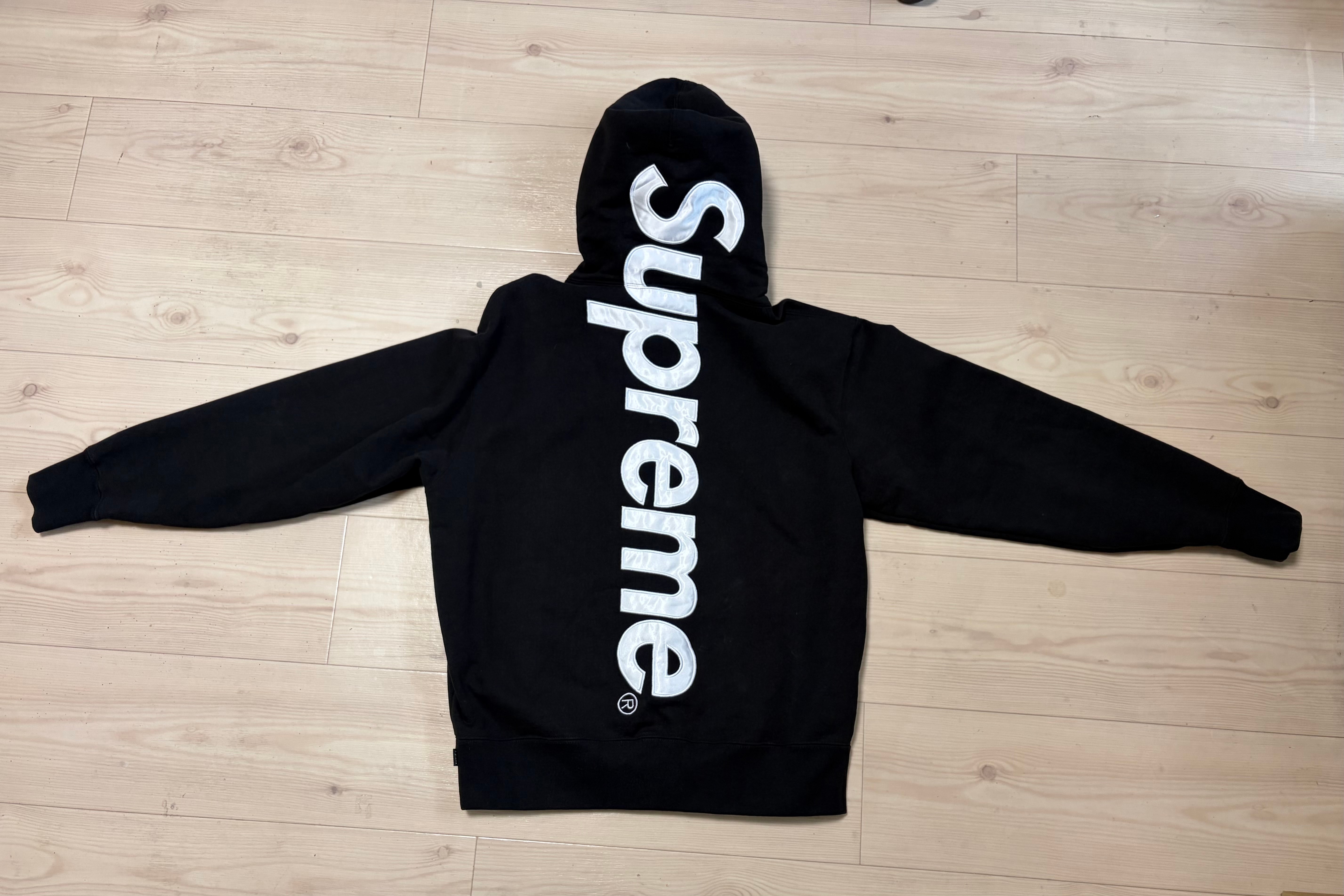 Supreme Satin Applique Hooded Sweatshirt 