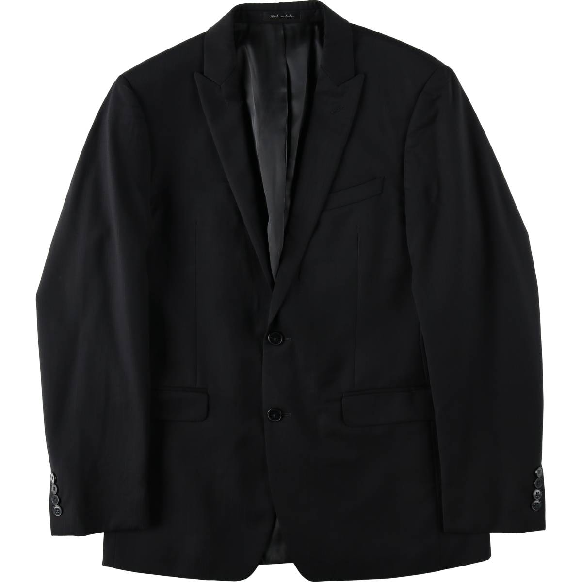 古着 カルバンクライン Calvin klein extreme slim fit ストライプ柄 ピークドラペル ウールテーラードジャケット メンズM相当/eaa643387