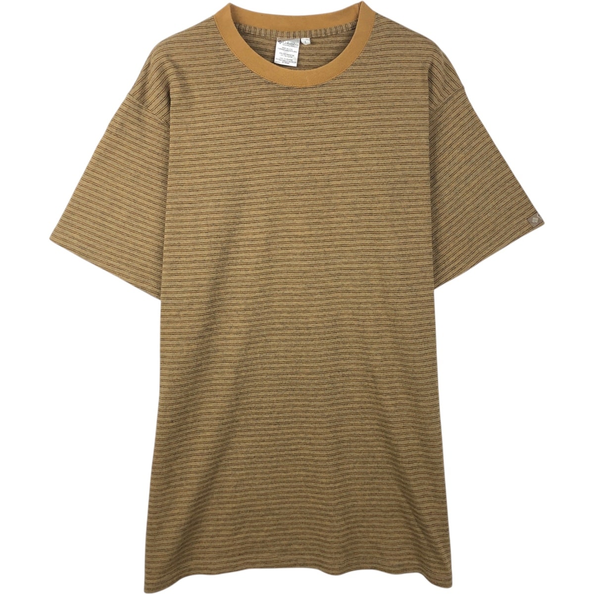 古着 コロンビア Columbia マルチボーダー 半袖 ボーダーTシャツ USA製 メンズL相当/eaa656591