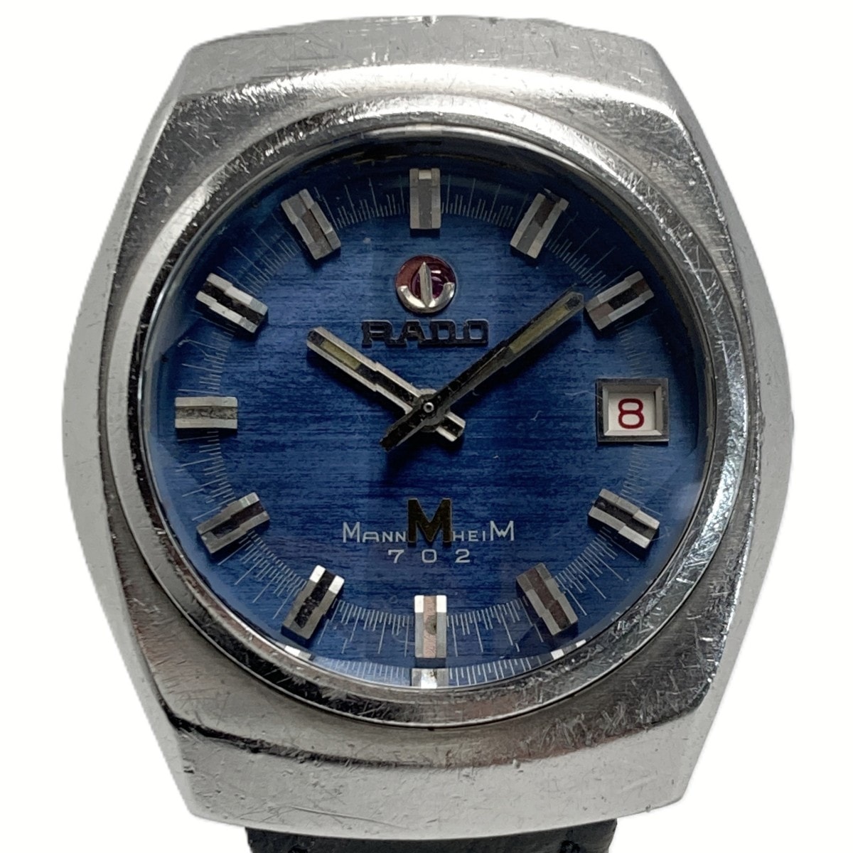 D (傷や汚れあり)】RADO ラドー マンハイム702 デイト カットガラス