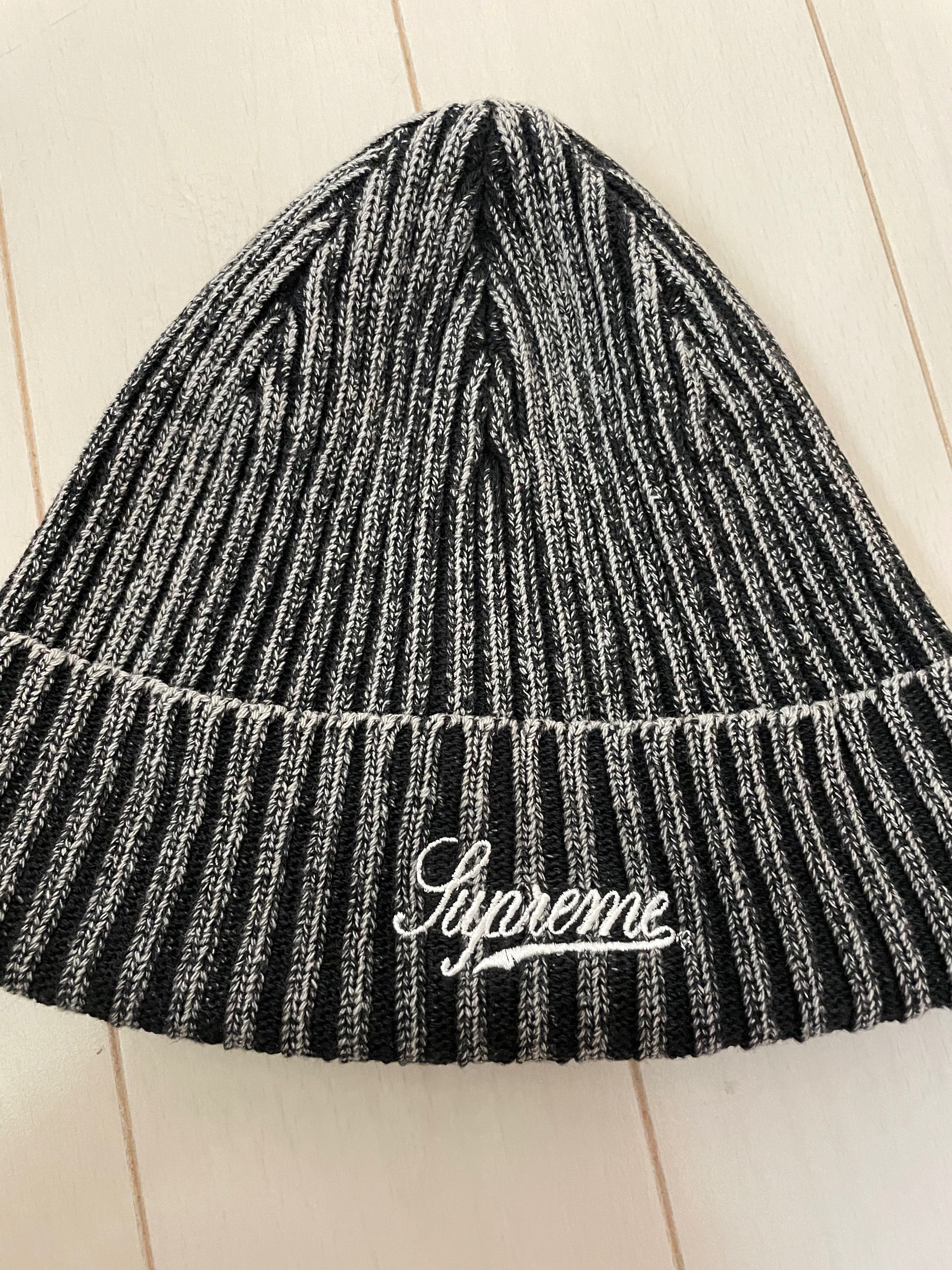 Supreme Bleached Rib Beanie "Black"