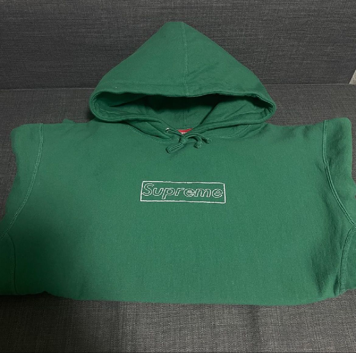 Supreme KAWS Chalk Logo Hooded Sweatshirt "Green"(2021)