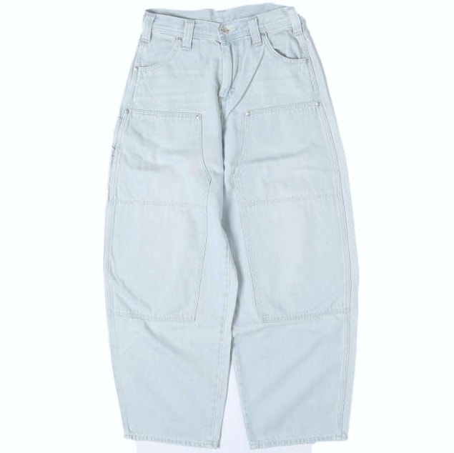 LEE リー DUNGAREES ダブルニーデニムパンツ コクーンシルエット LL6900 XS Light Blue ペインター ジーンズ ボトムス g27412