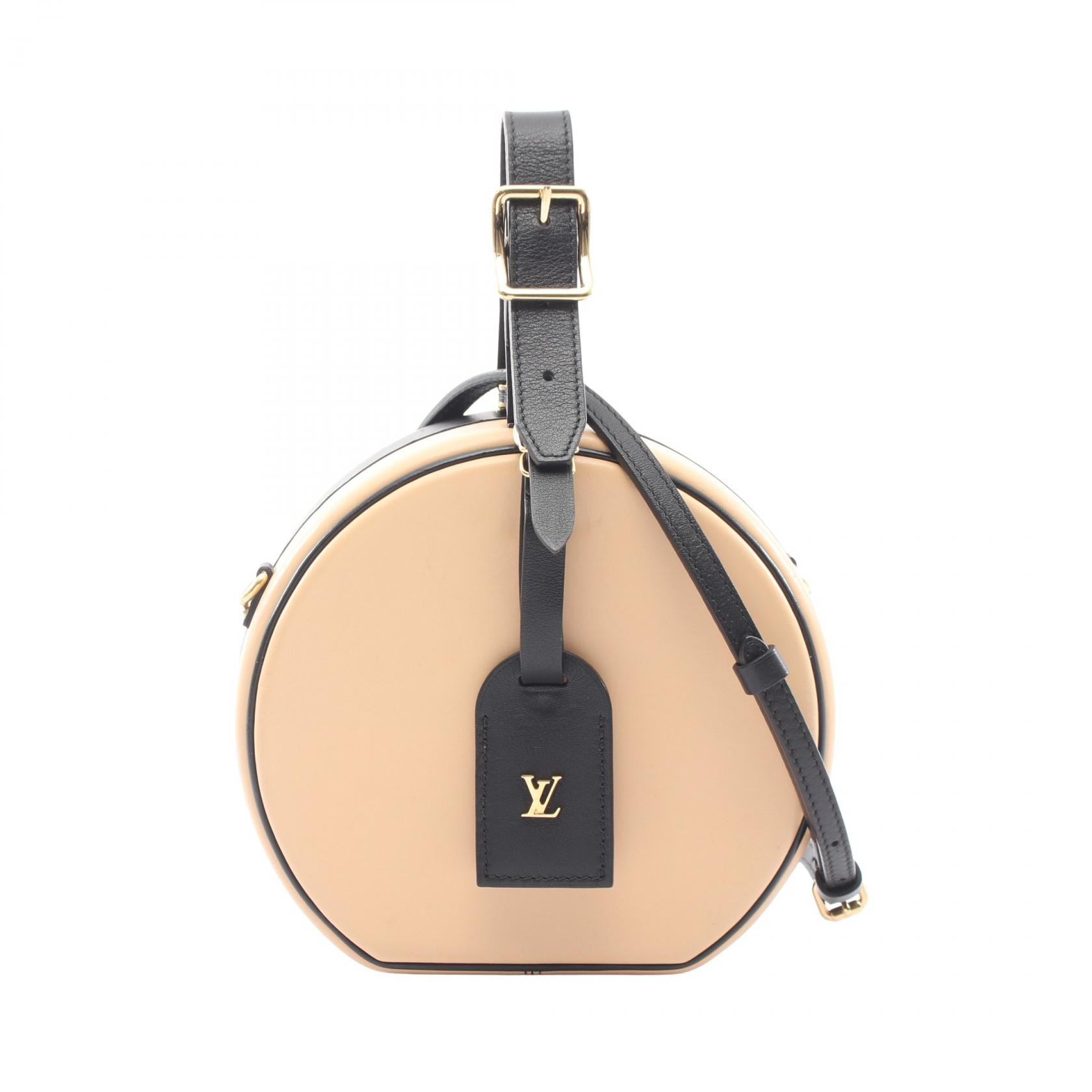 ルイ・ヴィトン LOUIS VUITTON プティット ボワット シャポー 2WAY ハンドバッグ バッグ レザー ベージュ レディース ベージュ系 / ブラック系 M53138 【中古】