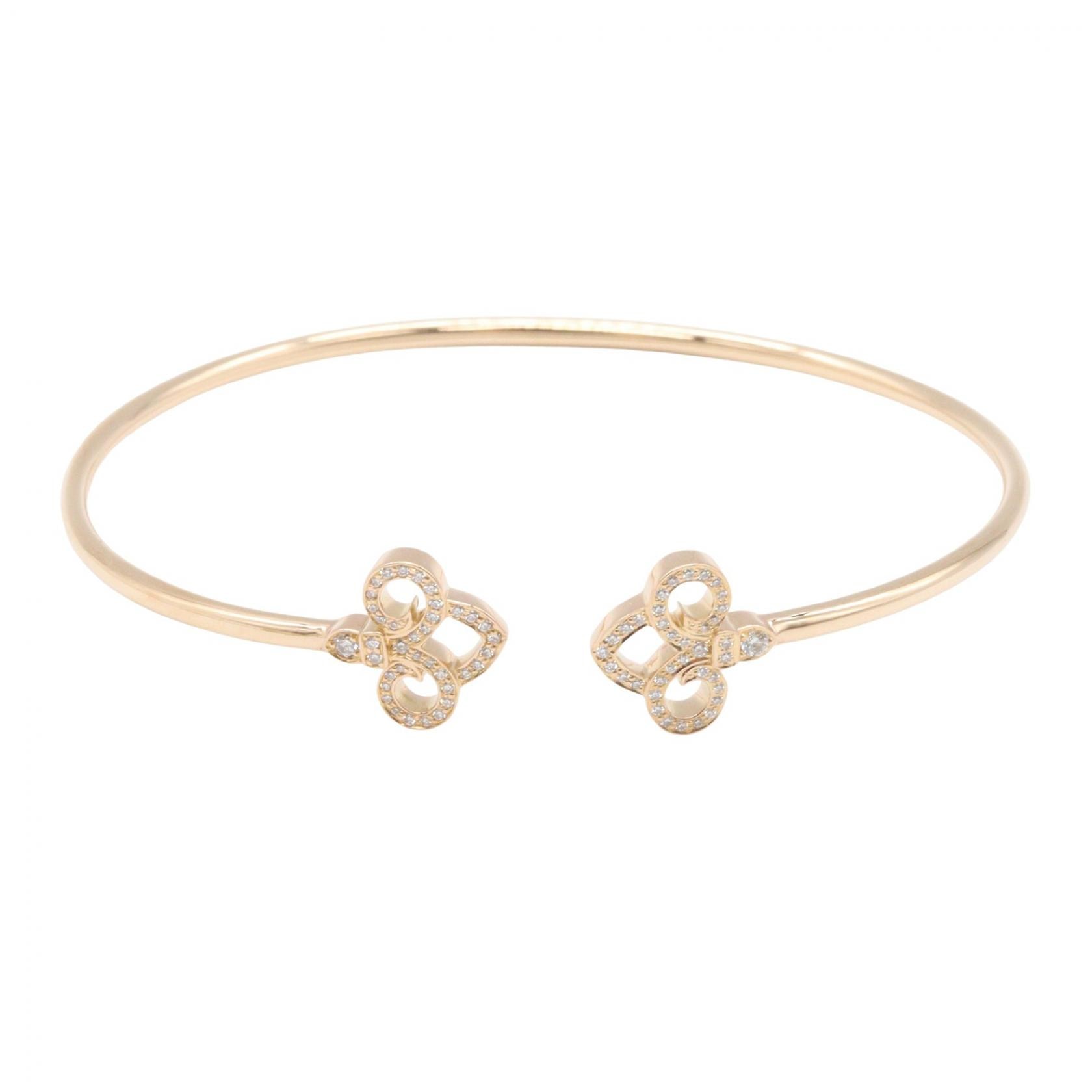 ティファニー TIFFANY&CO フルール ド リス ダイヤ ブレスレット ブレスレット アクセサリー K18PG(ピンクゴールド) ダイヤモンド レディース ゴールド系 / クリア系 【中古】