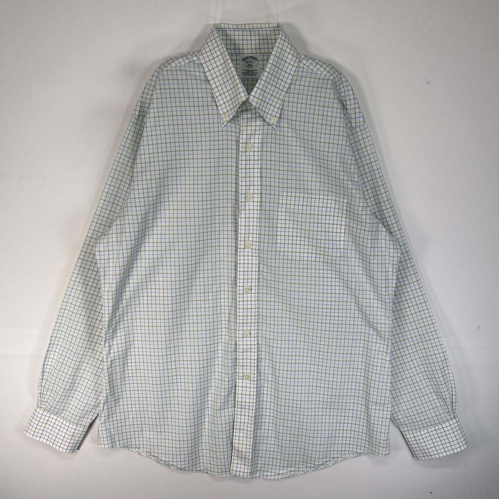 古着 ブルックスブラザーズ Brooks Brothers 長袖シャツ チェック ボタンダウン 346 SLIM FIT L  ホワイト系 マルチカラー メンズ