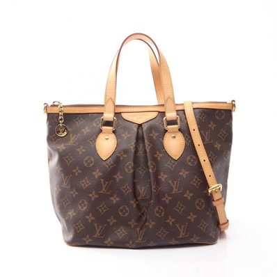 ルイ・ヴィトン LOUIS VUITTON パレルモPM モノグラム 2WAY ハンドバッグ バッグ PVCコーティングキャンバス レザー モノグラム レディース ブラウン系 M40145 【中古】