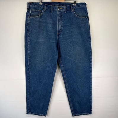 古着 カーハート Carhartt デニム パンツ テーパード ワーク ジーパン 大きいサイズ 44x32 ブルー系 メンズ