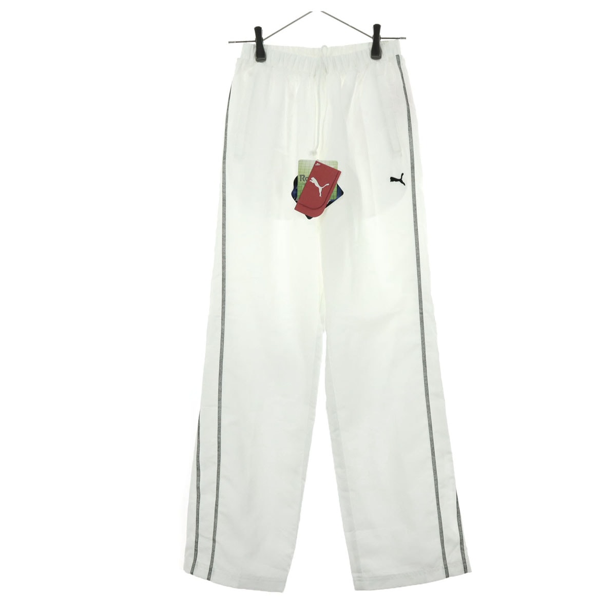 PUMA プーマ ワンポイントロゴ ウインドパンツ L ホワイト