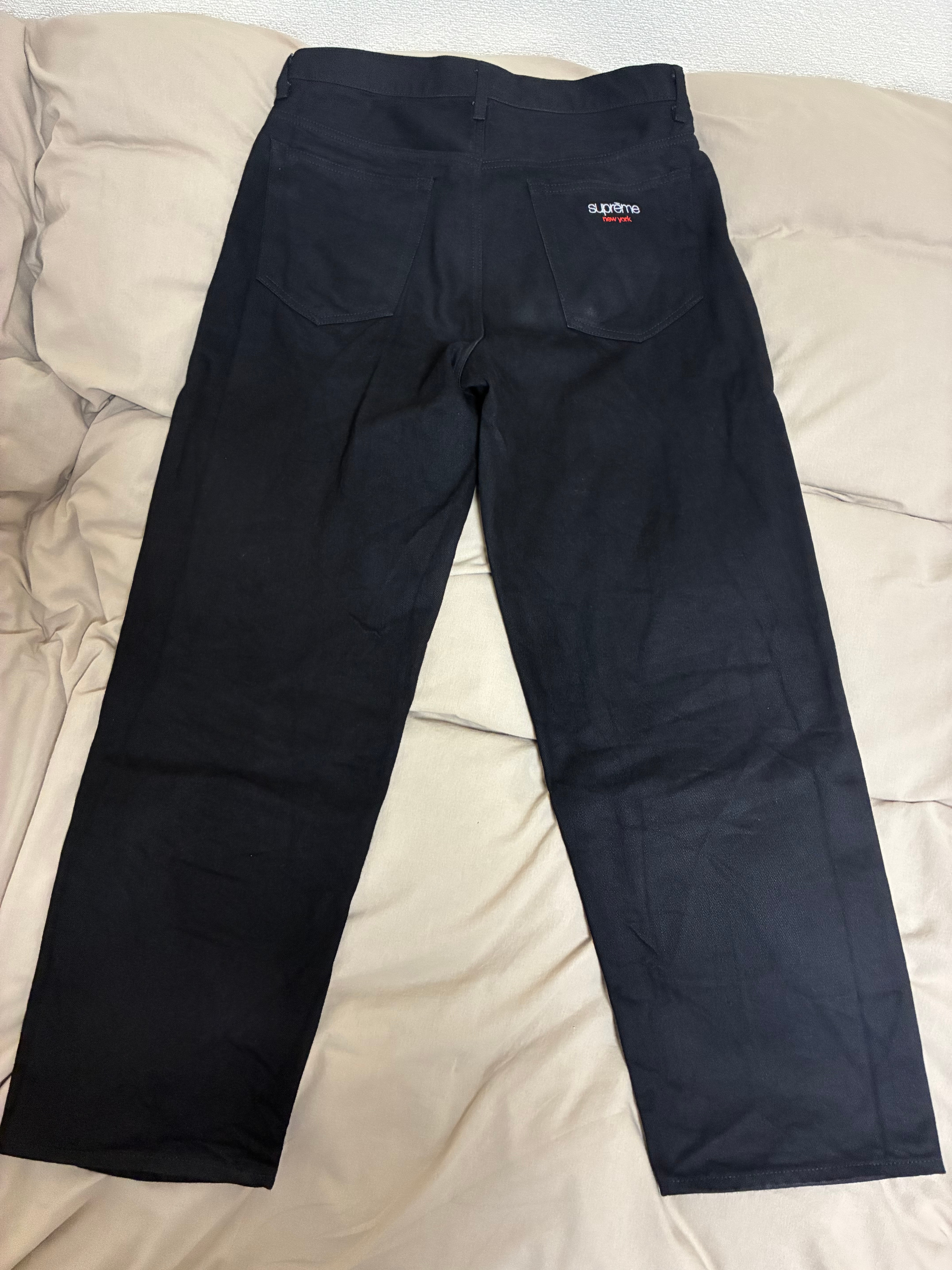 シュプリーム バギー セルビッジジーンズ (25FW) "リジッド ブラック"