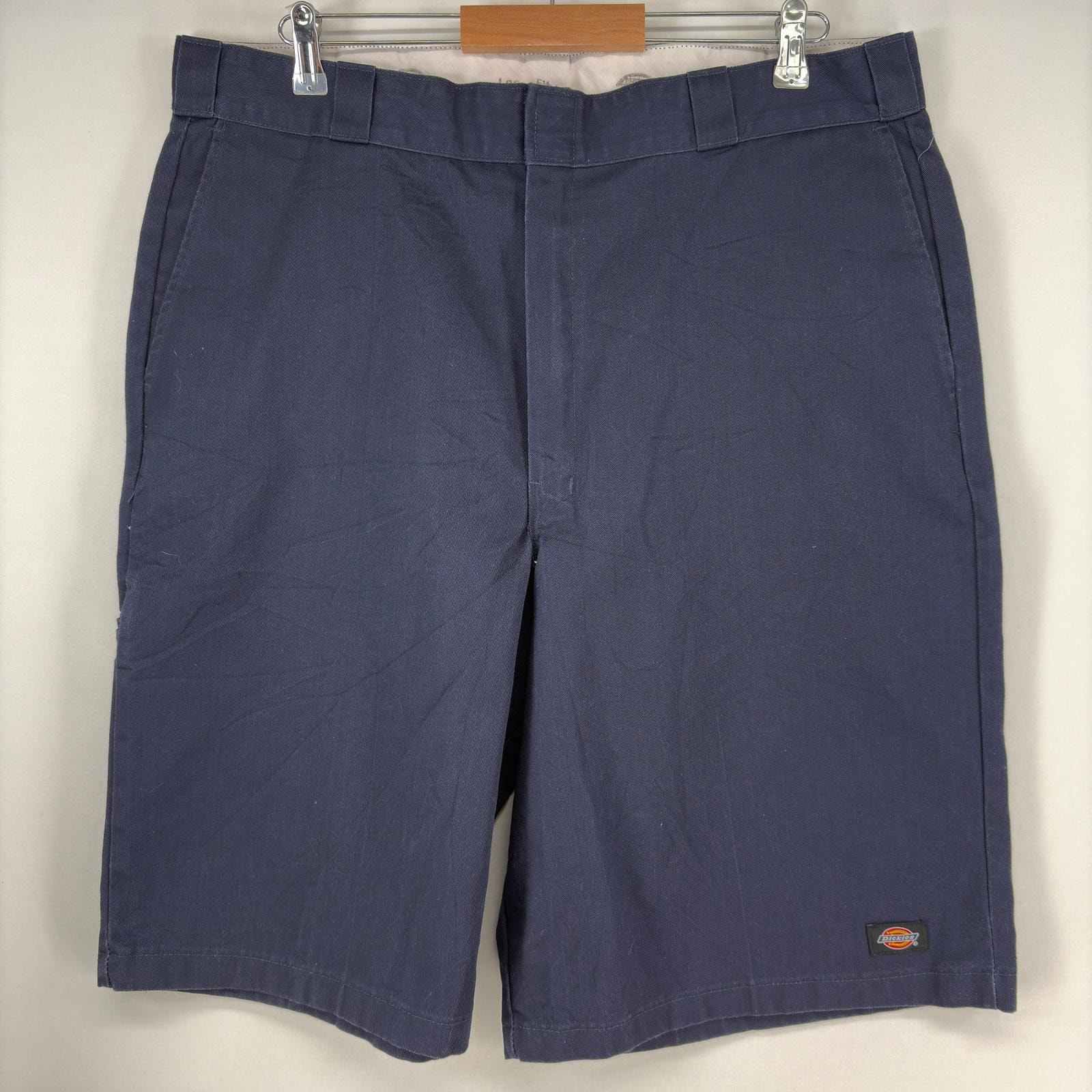 古着 ディッキーズ Dickies ショートパンツ ツールポケット ルーズフィット ワンポイントロゴ ハーフパンツ w40 ネイビー メンズ
