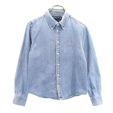 RALPH RALPH LAUREN ラルフラルフローレン ロゴ刺繍 長袖 デニムシャツ 8