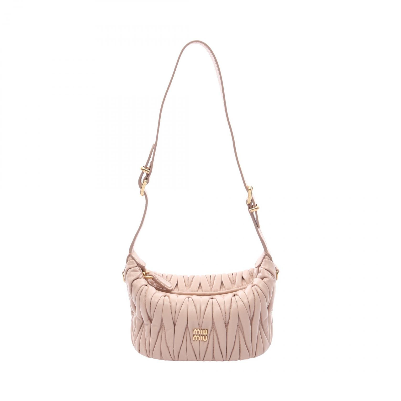 ミュウ ミュウ Miu Miu マテラッセ ショルダーバッグ バッグ レザー レディース ピンク系 5BP100AN88F0236 【新品】