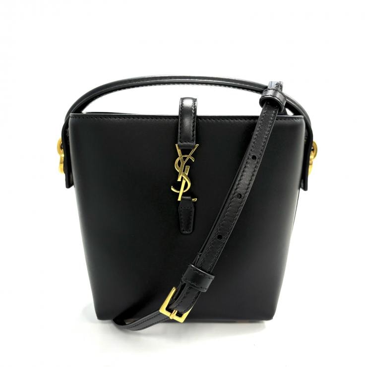 【現行品】サンローラン ラムスキン LE 37ミニ  2WAY バケットバッグ ブラック SAINT LAURENT 正規品 鑑定済み