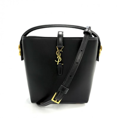 【現行品】サンローラン ラムスキン LE 37ミニ 2WAY バケットバッグ ブラック SAINT LAURENT 正規品 鑑定済み