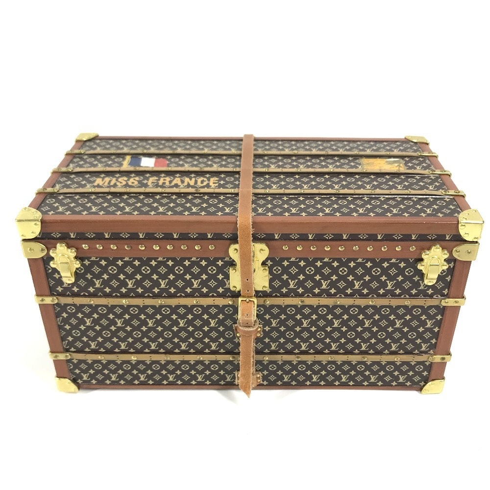 ルイヴィトン LOUIS VUITTON ミス フランス トランク M99408 モノグラム ノベルティ オブジェ ペーパーウェイト 文鎮 オブジェ レザー ブラウン