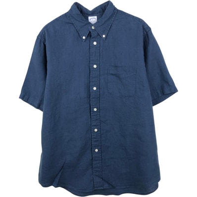 古着 ブルックスブラザーズ Brooks Brothers Est.1818 半袖 リネンシャツ メンズXL相当/eaa665135