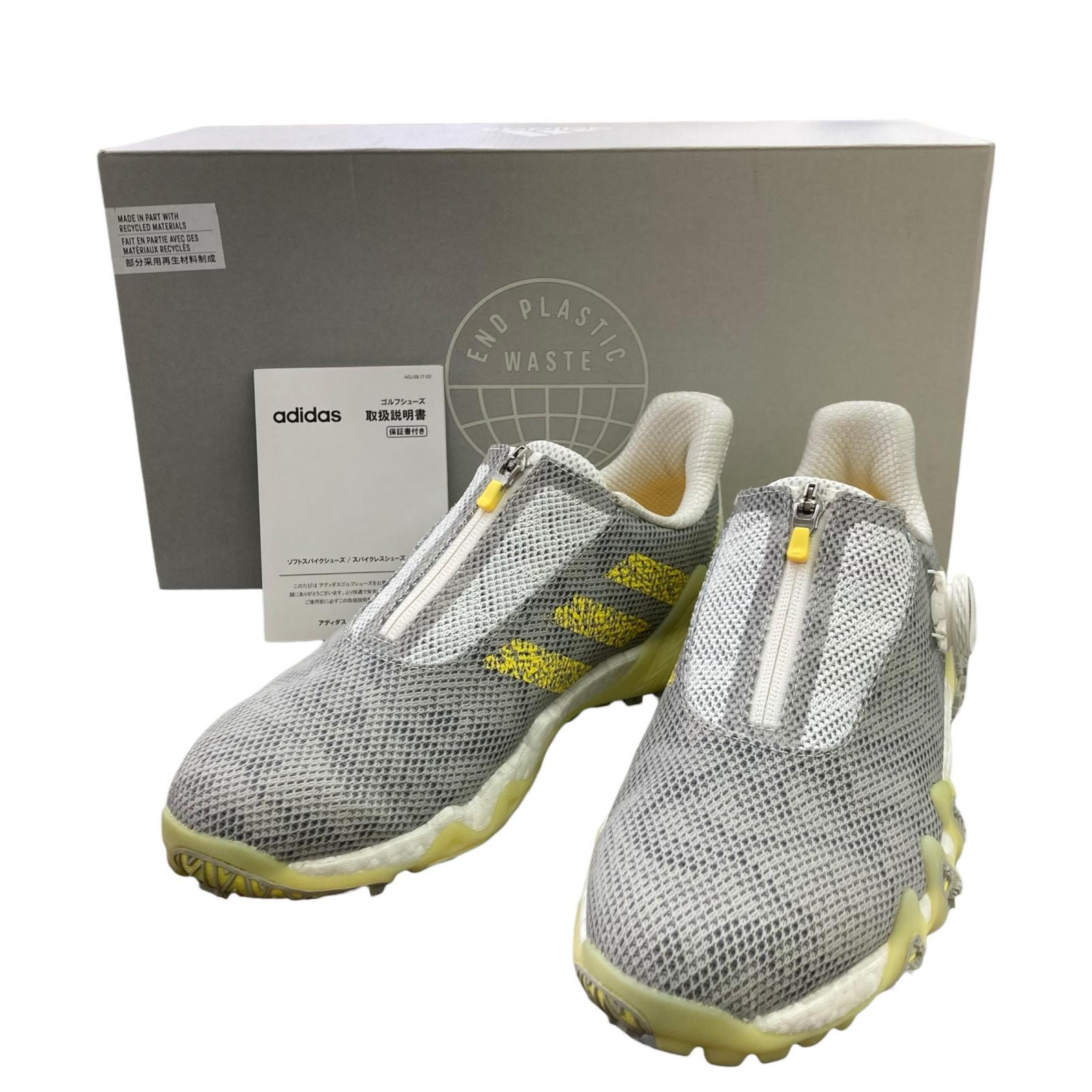 199990 現状品 adidas アディダス adidas GOLF GX3940 グレー、イエロー CODECHAOS 22 BOA J240 レディース