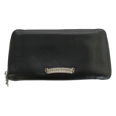 CHROME HEARTS クロムハーツ(原本無) REC F ZIP BSフレア レザー ウォレット 財布 ブラック系【中古】