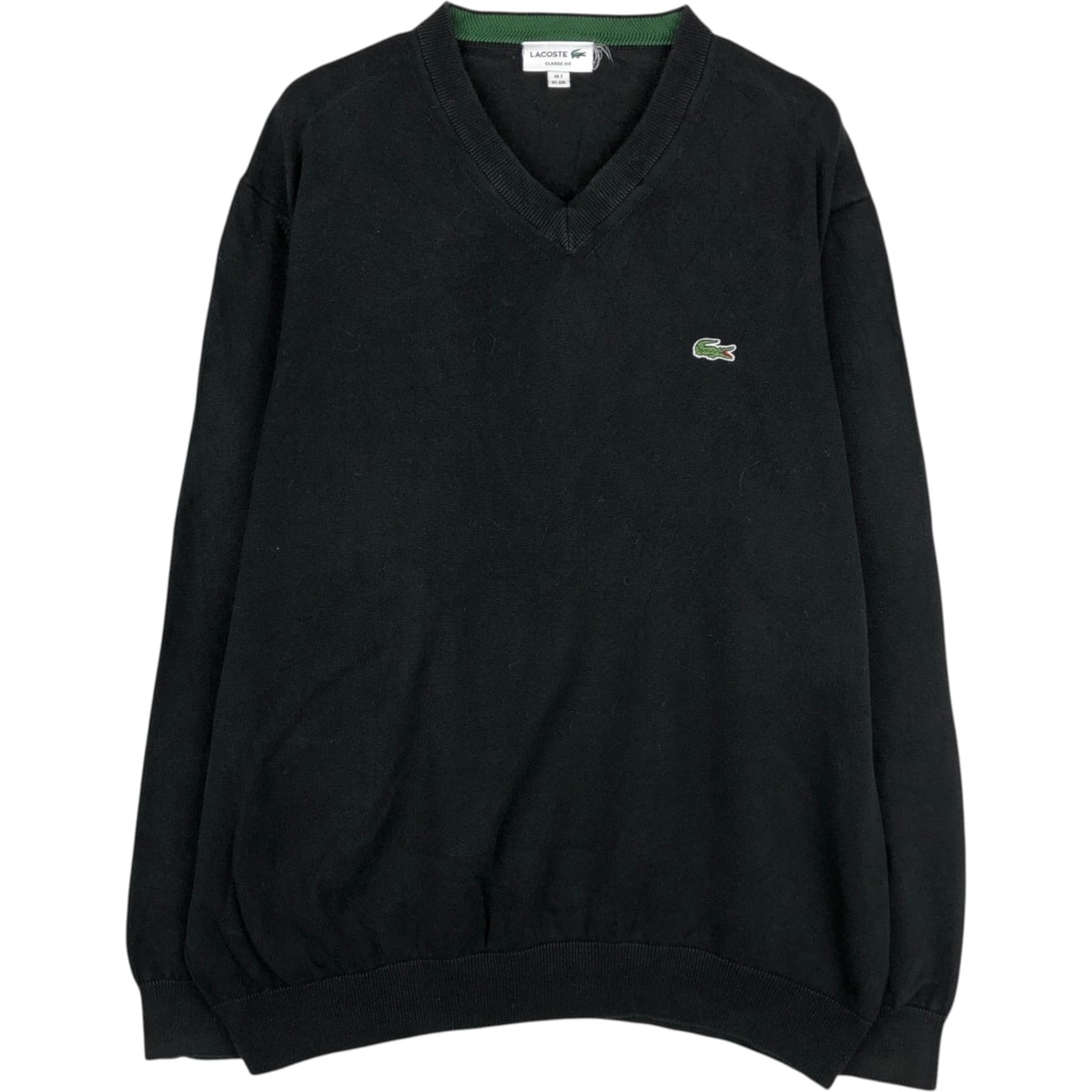古着 ラコステ LACOSTE CLASSIC FIT Vネック コットンニットセーター 7 メンズXXL相当/eaa627548